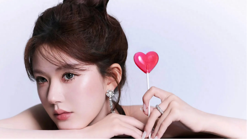 赵露思马尾素颜,超市心情愉悦